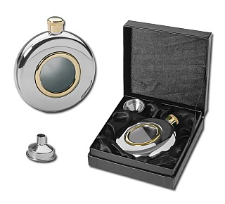 Classy heupfles setje samen met een trechter en een luxe doosje